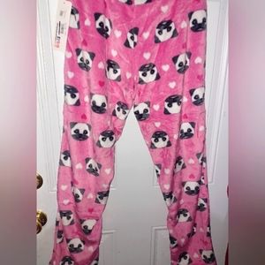 Pair of pug Pajama Bottoms with Pugs L